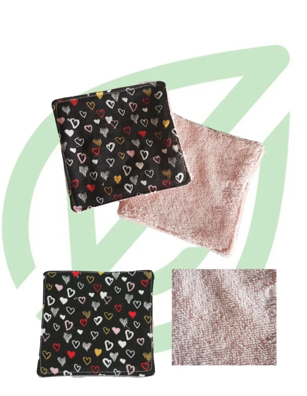Lot de 7 lingettes modèle Coeur tendre